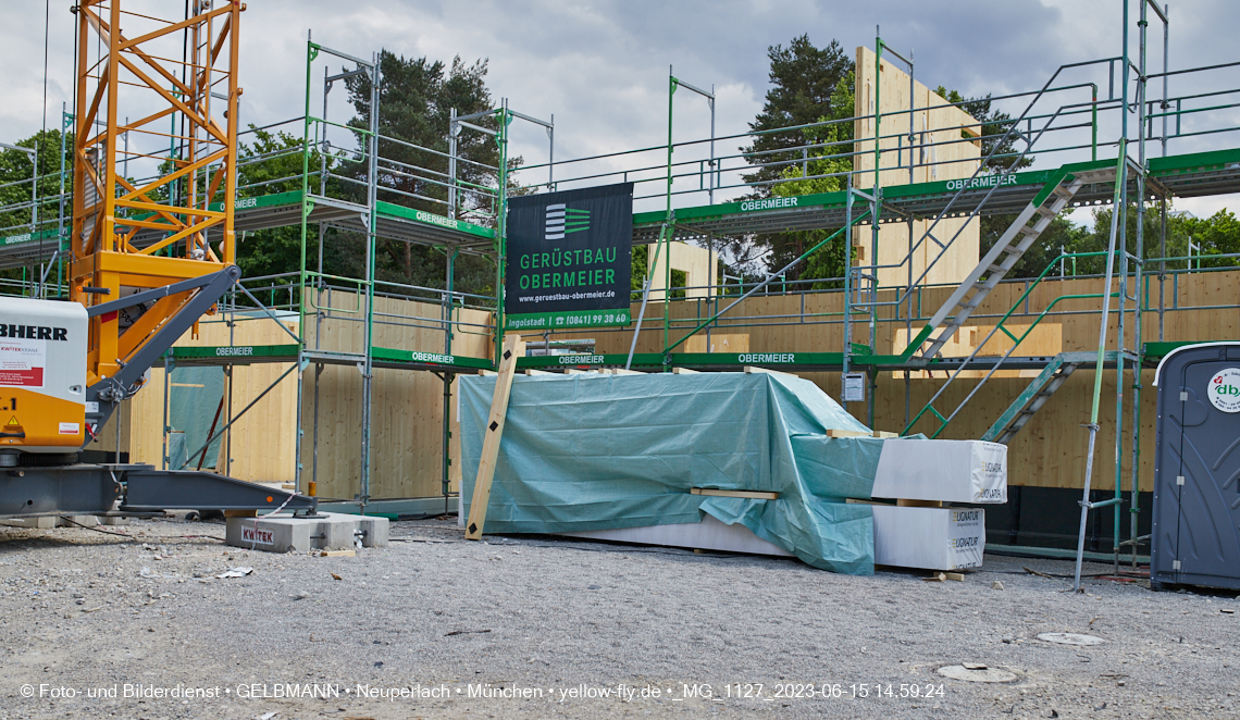 15.06.2023 - Neubau des Kindergartens und Hort für Kinder in der Quiddestraße in Neuperlach